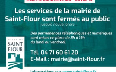 Covid 19 – Fermeture des services de la mairie au public