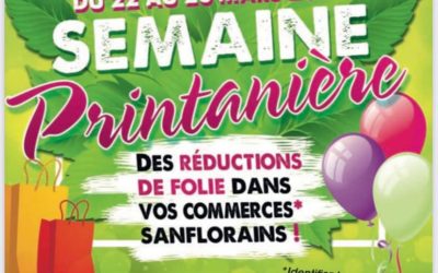 Commerces : Semaine printanière du 22 au 26 mars 2021