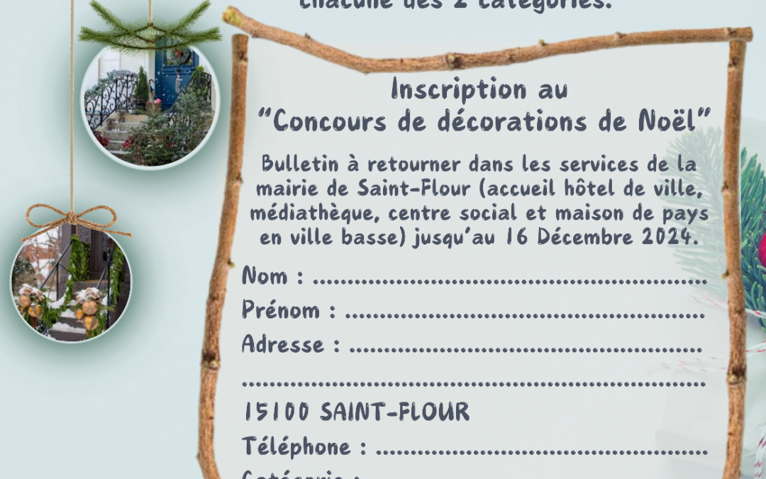 Concours de décorations de Noël